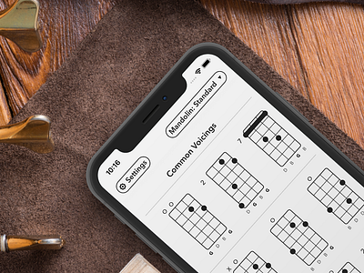 Selah Chords app banjo chords dulcimer guitar interface ios ipad iphone mandolin minimalism ukulele