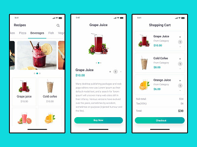 Food App UI Concept application idea concept concept art delivery app falt food app food and drink food application food listing food recipe graphic design online food app typography ui ux desing