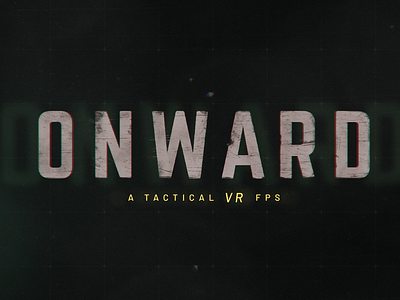 Onward branding design distressed games logo logotype military minimal vr