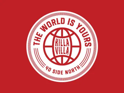 The World Is Yours badge crest football hip hop icon rap