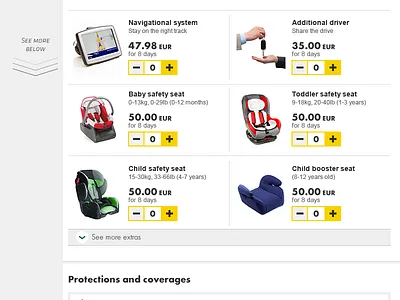 Select Options art direction booking path booking system desktop e commerce finger friendly product product list ui ux