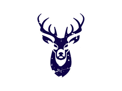 deer animal art branding deer design emblem hockey ice illustration logo nature snow vector