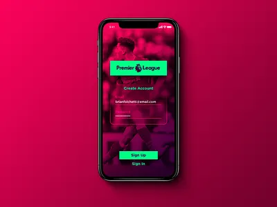 Daily UI :: 001 dailyui 001 football login premierleague signup soccer uipractice uiux userinterface
