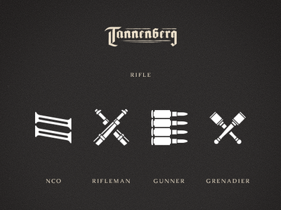 Rifle Classes design game icons military ui world war wwi