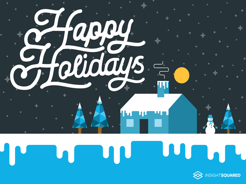 Happy Holidays from InsightSquared animation happy holidays illustration illustrator marketing analytics metrics photoshop revenue sales analytics