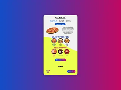Food Order Concept app concept application branding color design illustration illustrator ui ux vector web