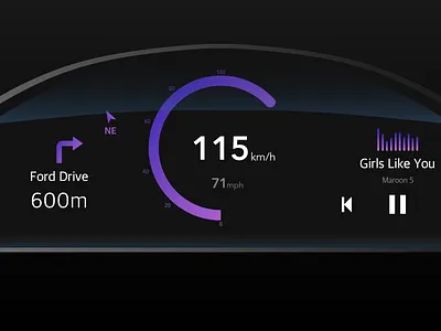 Daily UI Challenge 034 - Car Interface dailyui design sketch ui