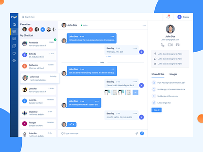 Internal Team Support Dashboard chat app dashborad mail app team support