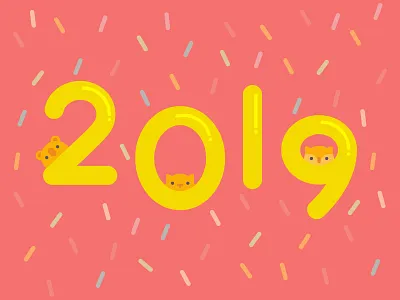 Happy New Year 2019 2019 cute kawaii new year 2019 sprinkles