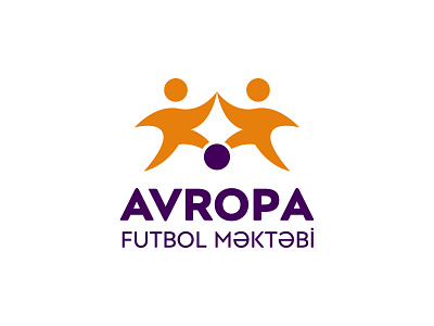 Afm Avropa Futbol Mektebi Logo Logomandesign 1 art azerbaijan brand branding child children creative design football graphicdesign illustration logo logotype minimalism orange typography vector white