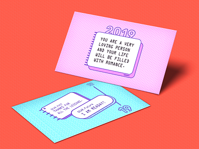 2019 Happy new year Card 2019 card design colorful graphic design living coral luminescence pantone vivid