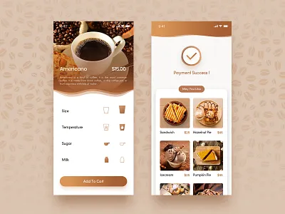 Coffee Purchase americano coffee milk panda size success successful sugar temperature