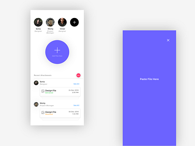 Sharing App Design android app blue design ios iphone screen ui ux white