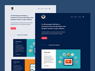 Developer Portfolio - Segun Omilabu dark mode designer designer portfolio developer developer portfolio light mode nigerian developer portfolio portfolio design