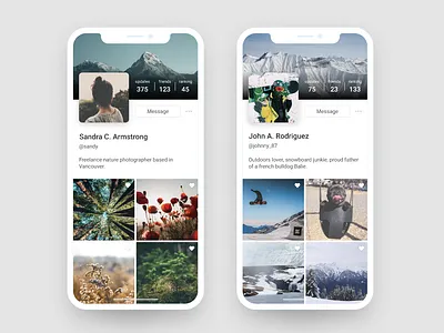 Daily UI 006: User Profile daily ui daily ui 006 figma mobile photo app user profile