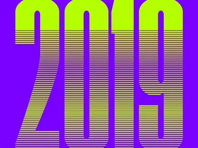 Happy 2019! art custom font design flat icon illustration illustrator minimal type typography vector