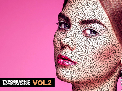 Typographic Photoshop Action Vol.2 action branding cover creative design design illustration irmuundesign logo modern photo effect photoshop photoshop action typography ui