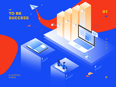 To Be Success design illustration ui