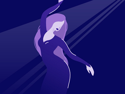 Dancing woman adobe body dancing design draw dribbble girl hair illustration new year party shape vector woman woman illustration womans