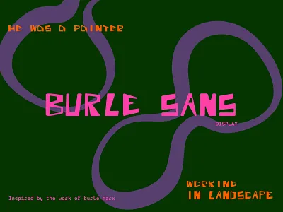 Burle Sans brazilian folk display display font free font modernism typeface typeface design