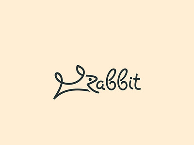 Rabbit logo rabbit typography