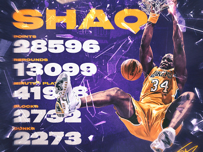 Shaq athlete basketball dunk lakers los angeles los angeles lakers nba shaq shawarma smsports sports sports design