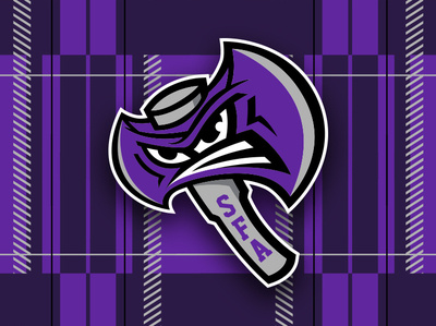 Angry Axe angry axe axe logo branding identity logos lumberjack logo lumberjacks sfa sports logos stephen f. austin lumberjacks