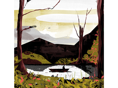 Landscape 1 design drawing graphic design illustration minimal painting