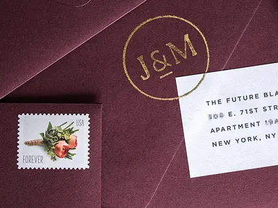 Wedding Monogram Stamp burgundy gold j m monogram stamp wedding
