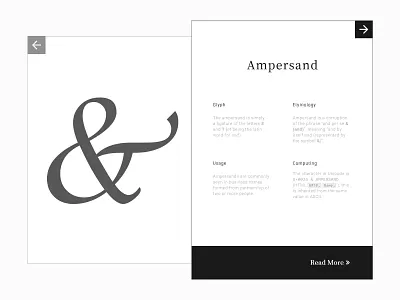 Daily Ui 045 Info Card ampersand dailyui dailyui 045 font info card ui