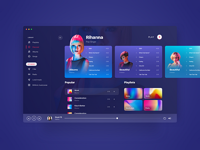 Apple music design design ui