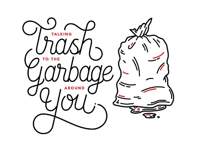 E-Pro - Beck 2019 beck black and red custom type drawing garbage hand drawn illustration lettering line drawing line work monoline newyear trash typography vancouver