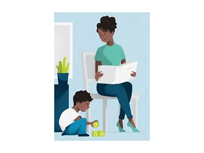 Waiting Room branding character character design character illustration child health health insurance illustration parent waiting room