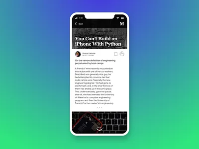 Blog Post • Medium Redesign • Day 035 app branding creative dailyinspiration dailyui design digitaldesign flat inspiration interface minimal mobile mobiledesign prototype ui userexperience ux uxui vector web