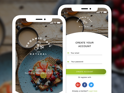 001 Sign Up | DailyUI app design flat organic food ui ux web