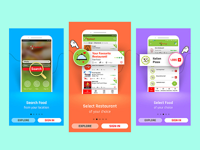 Onboarding food delivery foodmart inro onboarding ui ux walkthrough
