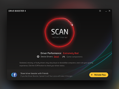 Drive Booster 4 design desktop app graphics icon ui