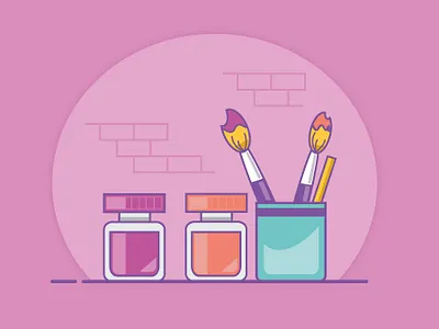 Love for Paint adobe illustrator colors design illustration paint paint brush