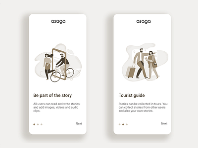 Onboarding illustration aarhus app denmark guide illustration onboarding travel ui vector