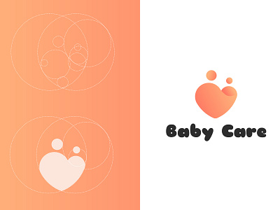 Baby Care Logo baby care childcare golden ratio logo graphic logo design mother care vector