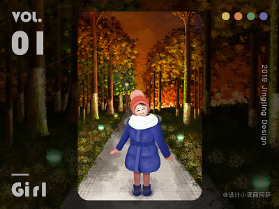 Girl app design girl illustration love ui