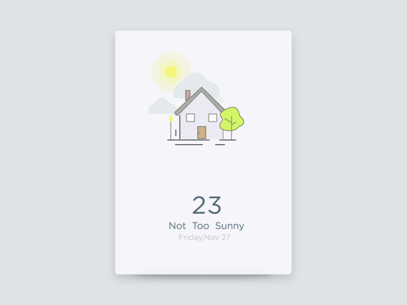weather app Onboarding after effect design gif animation gray illustration illustrator onboarding ui sunny day ui weather weather app weather ui