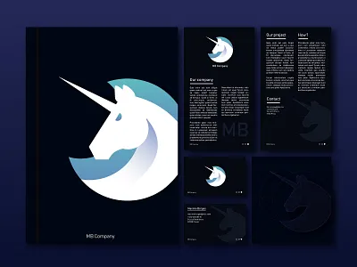 Unicorn logo visual identity brand identity branding geometric geometry illustrator indd indesign logo logotype logotype design unicorn