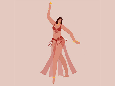 Bint al Hitta (local girl) Samia gamal belly dance dancer illustration woman