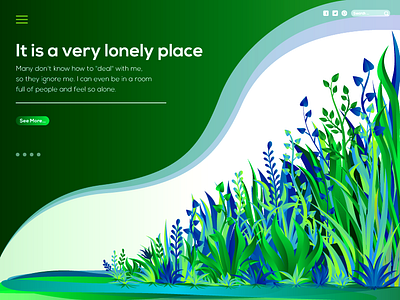 Lonely place natural illustration forest gradient illustration jungle landing page illustration natural tree vector