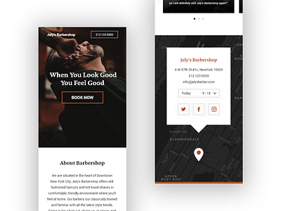 Barbershop mobile webdesign concept concept landing mobile mobile app mobile web design mobile website mobile website design ui uidesign user interface ux web webdesign website websites