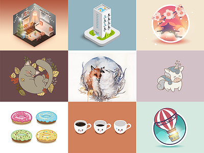 Best Nine 2018 best design best nine best nine 2018 digital art flat design food art isometric design isometric illustration top 9 traditional art vector art