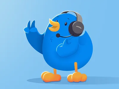 Customer service on Twitter blog cover customer freshdesk freshworks illustration photoshop service tweet twitter