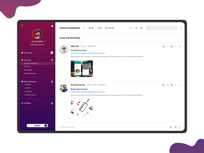 Slack Redesign adobexd app design ui ux web