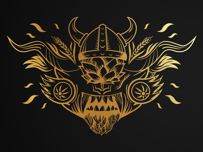 Hops beer - Logo branding candelaria hopp
